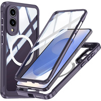 Case for Samsung Galaxy S25 Edge, Shockproof, with glass, for MagSafe, purple