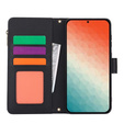 Flip case for Samsung Galaxy S24, Wallet Zipper Pocket RFID, with shoulder strap, black