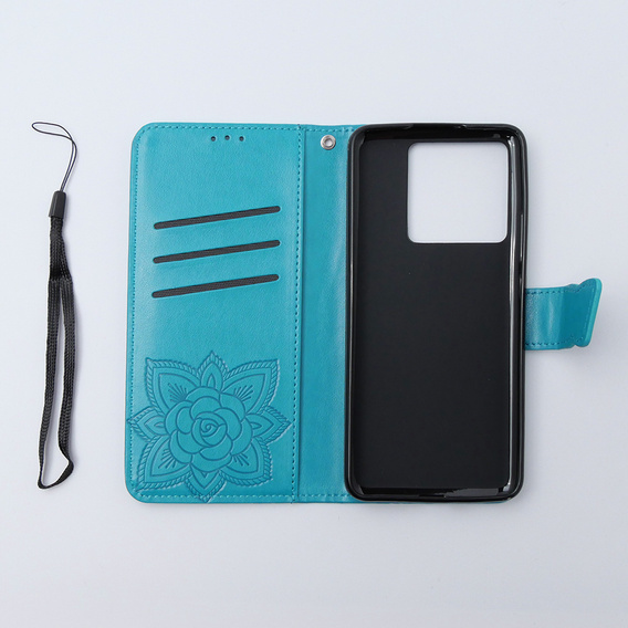Flip case for Xiaomi 13T / 13T Pro, Butterfly, blue