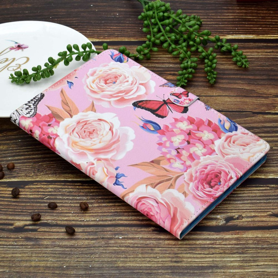 Case for Lenovo Tab M10 Plus 10.6 Gen 3 125F/128F, flowers and butterfly