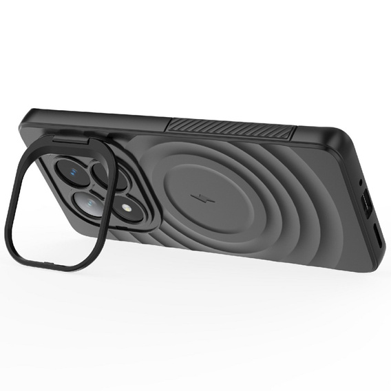 Case for Xiaomi Redmi Note 14 Pro 5G / Xiaomi Poco X7 5G, Ripple Kickstand, for MagSafe, black