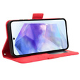 Flip case for Samsung Galaxy A35 5G, Card Slot, red
