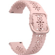 Silicone strap for 22mm Soft Hollowed-out, Pink