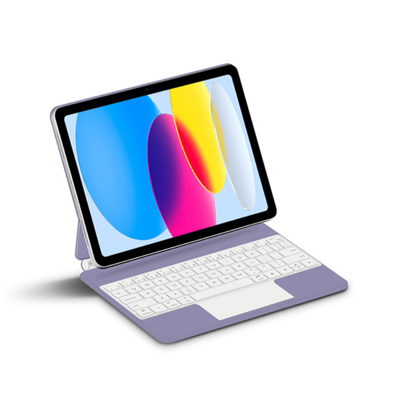 Keyboard Case for iPad 10.9" 2022 (10 gen.) / iPad 11" 2025 A16 (11 gen.), Magnetic Keyboard Touchpad, purple