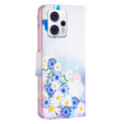 Flip case for Motorola Moto G53 5G / G23 / G13, Wallet, butterfly & flowers, blue