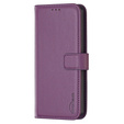 Flip case for Samsung Galaxy S23 FE, BINFEN Wallet, dark purple + 9H glass