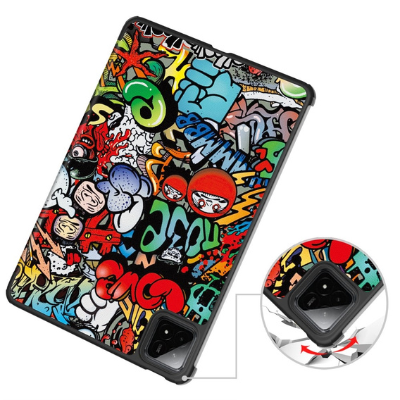 Case for Xiaomi Pad 7 / 7 Pro, Smartcase, graffiti