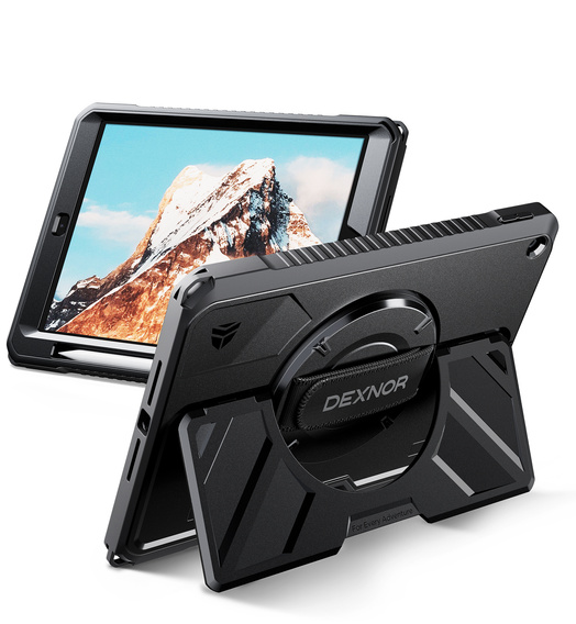 Dexnor 360° case with strap and stylus holder for iPad 10.2" 2021/2020/2019 (9th/8th/7th gen.)