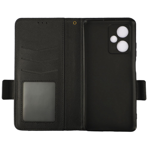 Flip case for Xiaomi Redmi Note 12 5G / POCO X5 5G, Wallet Litchi Magnet, black