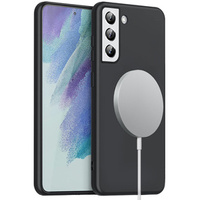 Case for Samsung Galaxy S21 FE 5G, Silicone MagSafe, black
