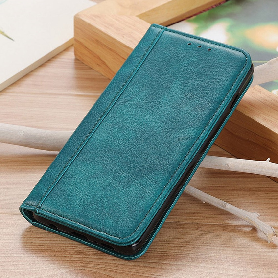 Flip case for OnePlus 11 5G, Split Leather, green