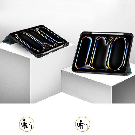 Case for iPad Pro 11" 2024 (5 gen.), Smartcase with stylus space, green