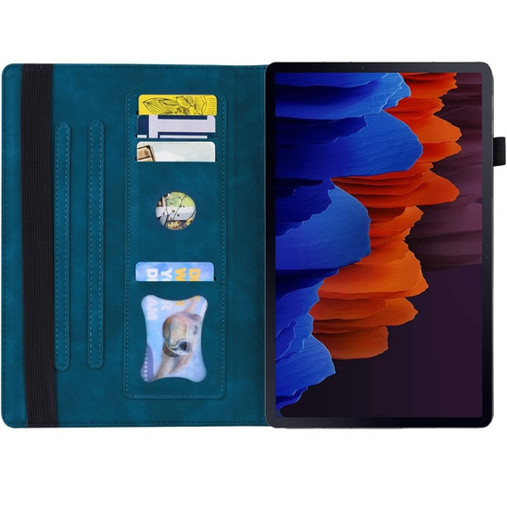 Case for Samsung Galaxy Tab S8 Ultra, Classic, with space for stylus, blue