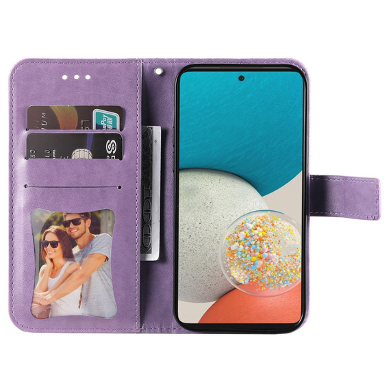 Flip case for Samsung Galaxy A53 5G, Mandala Flower, purple