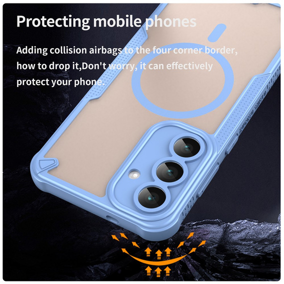 Armoured case for Samsung Galaxy S25 FE, for MagSafe, matt black