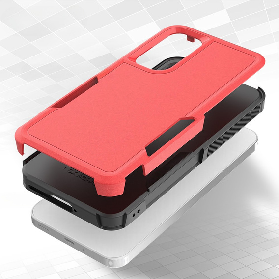 Armored Case for Samsung Galaxy A35 5G, Dual Shockproof, red