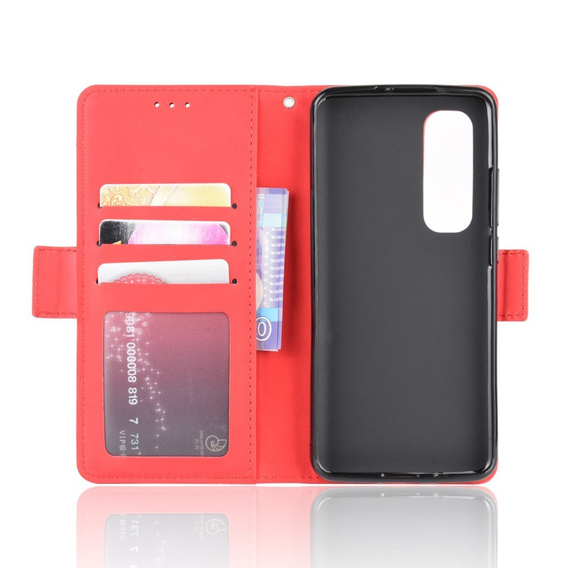 Flip case for Xiaomi Mi Note 10 Lite, Card Slot, red