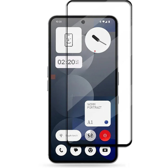 3D Tempered Glass for Nothing Phone 3A Pro, black frame