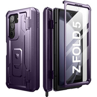 Armored case for Samsung Galaxy Z Fold 5 5G, Dexnor Full Body S-Pen Slot, purple