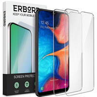 2x Tempered Glass for Samsung Galaxy A20E, ERBORD 9H Hard Glass for phone screen