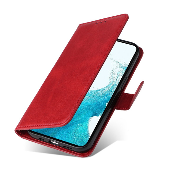 Flip case for Samsung Galaxy A34 5G, Leather Wallet, red