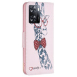 Flip case for OPPO A57 / A57s, Wallet, giraffe, pink