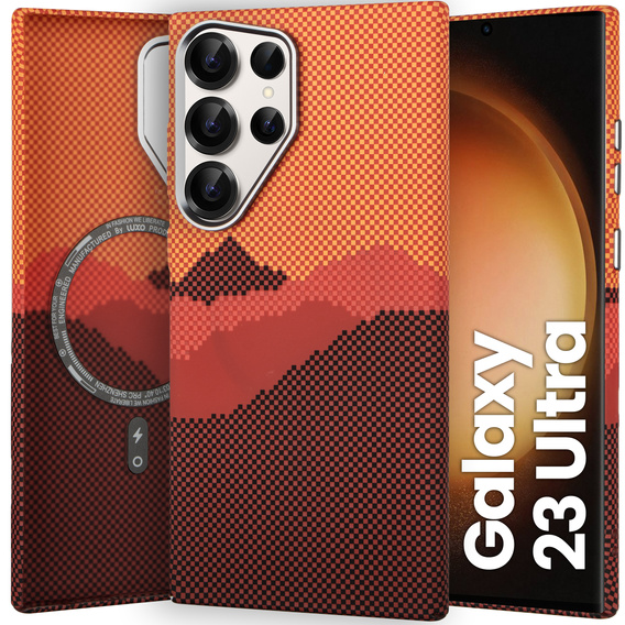 MagSafe's Samsung Galaxy S23 Ultra Case, Carbon Fiber, orange