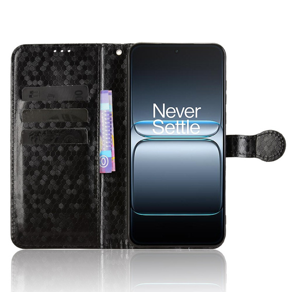 Flip case for OnePlus Nord 5, Wallet Rhombus, black