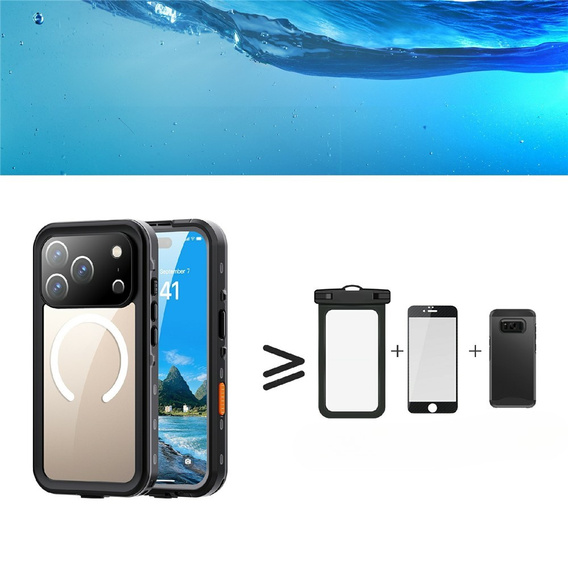 REDPEPPER waterproof case for iPhone 17 Pro, black