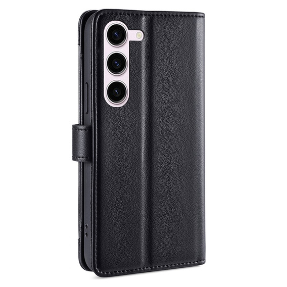 Flip case for Samsung Galaxy S23, Wallet Zipper Pocket, black