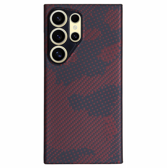 Case for Samsung Galaxy S24 Ultra, Aramid Fiber MagSafe, red