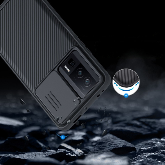 Case for Poco F5 Pro, Armored Nillkin, CamShield Pro, black