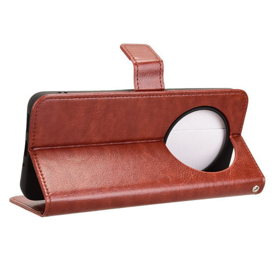 Flip case for Xiaomi Redmi 14C / Xiaomi Poco C75, Crazy Horse Wallet, brown