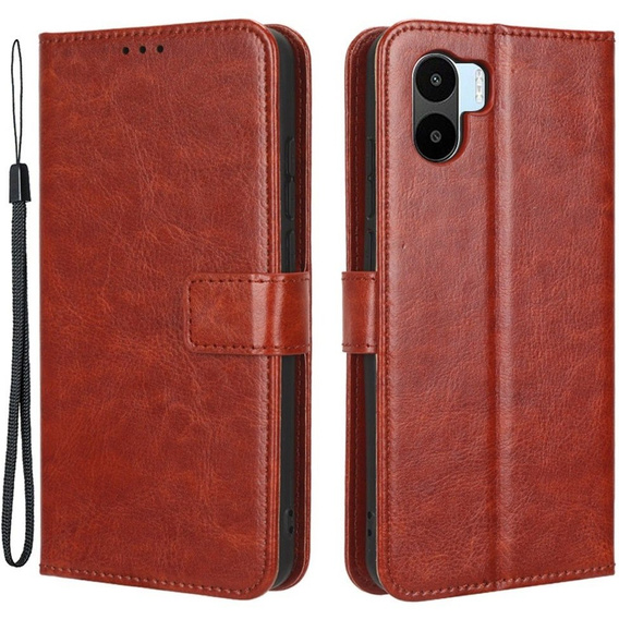 Flip case for Xiaomi Redmi A1 4G / A2 4G, Crazy Horse Wallet, brown