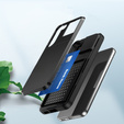 Case for Samsung Galaxy S23, Sliding Card Holder, black
