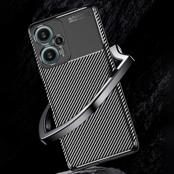 Case for Poco F5 5G, Carbon Gel, black