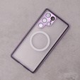 Magnetic Dual Glass MagSafe case for Samsung Galaxy S22 Ultra, purple