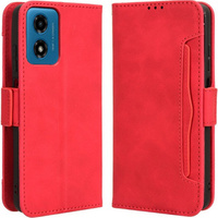 Flip case for Motorola Moto E14, Card Slot, red