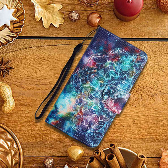 Flip case for Xiaomi Redmi 13C / Poco C65, Wallet, Starry Mandala, blue