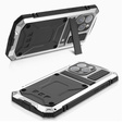 Case for iPhone 15 Pro Max, R-JUST, armoured, silver / black