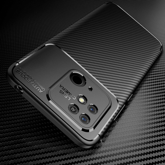 Case for Xiaomi Redmi 10C, Carbon Gel, black
