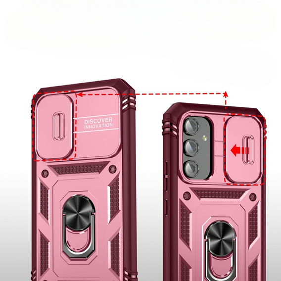 Case for Samsung Galaxy A54 5G, CamShield Slide, pink / burgundy