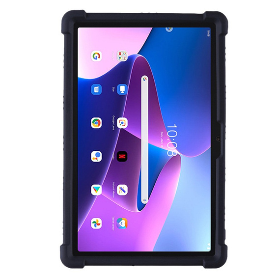 Silicone case for Lenovo Tab M10 Plus 10.6 Gen 3 TB-125F TB-128F, Impact, armor, black
