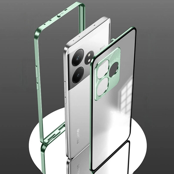 Case for Realme GT 6 / 6T, Frame Case, green