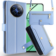 Flip case for Realme 12, Wallet Zipper Pocket, blue