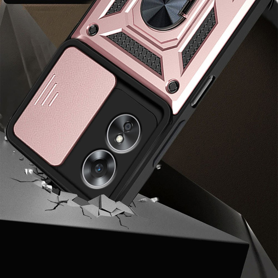 Case for Oppo A17, CamShield Slide, pink rose gold