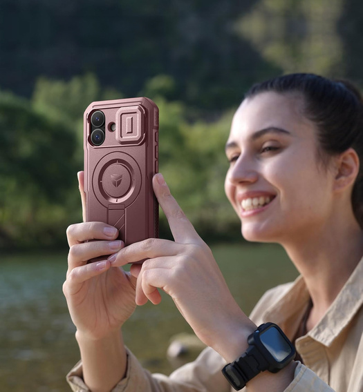 Dexnor armoured case with stand and camera shutter, for MagSafe for iPhone 17