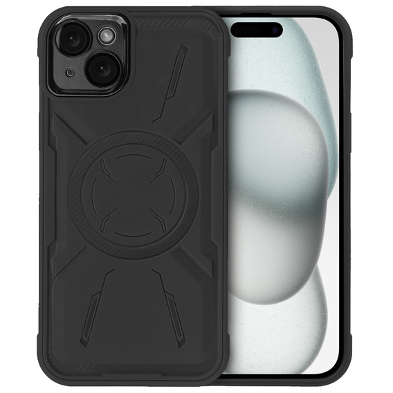 Case for iPhone 15, ERBORD Armor Mag, black