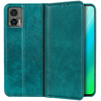 Case for Motorola Edge 30 Neo, Wallet Litchi Leather, green