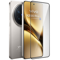 3D Tempered Glass for Vivo X200 Pro 5G, black frame